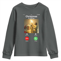 Funny Santa Jesus Video Call Youth Sweatshirt - Wonder Print Shop