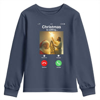 Funny Santa Jesus Video Call Youth Sweatshirt - Wonder Print Shop