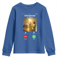 Funny Santa Jesus Video Call Youth Sweatshirt - Wonder Print Shop