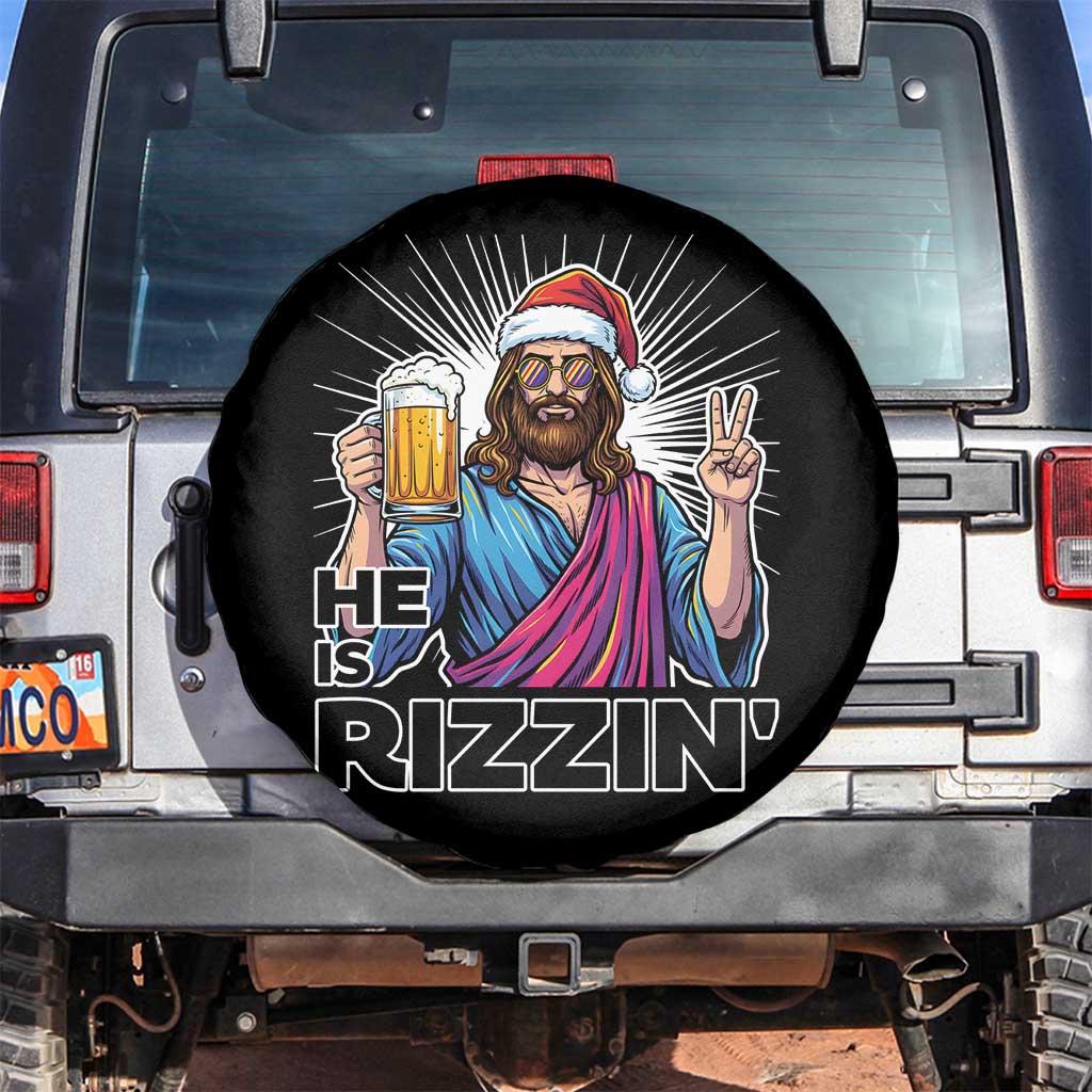 Jesus Christmas Spare Tire Cover Funny Drinking Beer Xmas Holiday - Wonder Print Shop