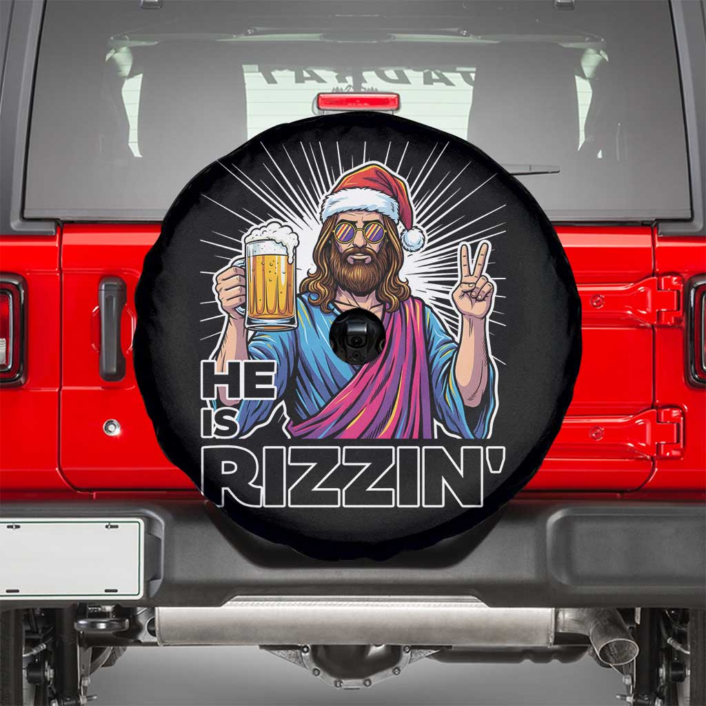 Jesus Christmas Spare Tire Cover Funny Drinking Beer Xmas Holiday - Wonder Print Shop