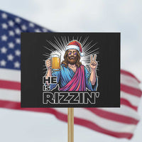 Jesus Christmas Protest Sign Funny Drinking Beer Xmas Holiday - Wonder Print Shop