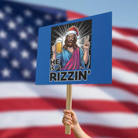 Jesus Christmas Protest Sign Funny Drinking Beer Xmas Holiday - Wonder Print Shop