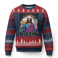 Jesus Xmas Ugly Christmas Sweater Funny Drinking Beer Xmas Holiday - Wonder Print Shop