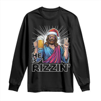 Jesus Christmas Long Sleeve Shirt Funny Drinking Beer Xmas Holiday - Wonder Print Shop