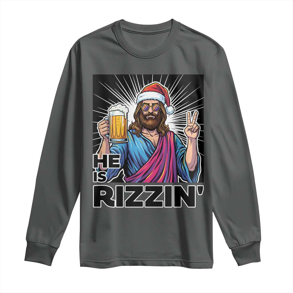 Jesus Christmas Long Sleeve Shirt Funny Drinking Beer Xmas Holiday - Wonder Print Shop