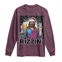 Jesus Christmas Long Sleeve Shirt Funny Drinking Beer Xmas Holiday - Wonder Print Shop