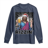 Jesus Christmas Long Sleeve Shirt Funny Drinking Beer Xmas Holiday - Wonder Print Shop