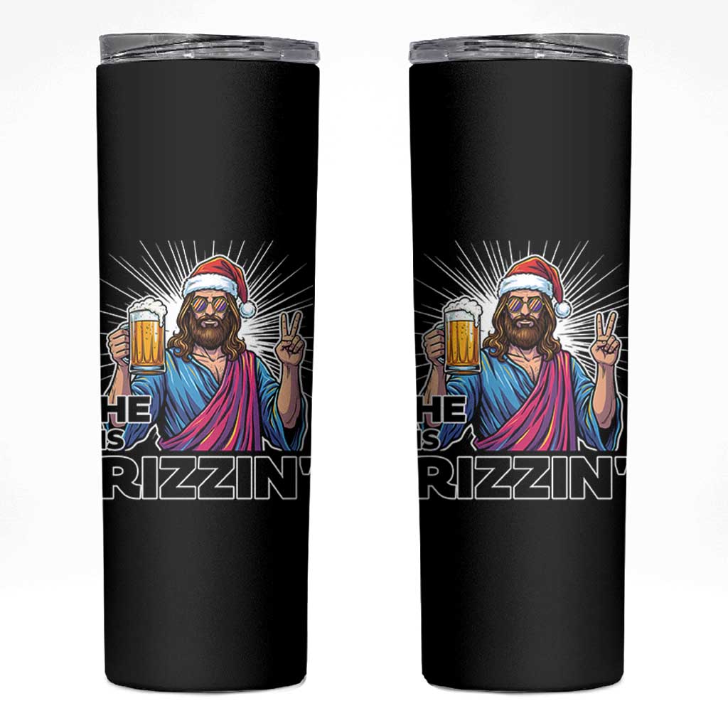 Jesus Christmas Skinny Tumbler Funny Drinking Beer Xmas Holiday - Wonder Print Shop