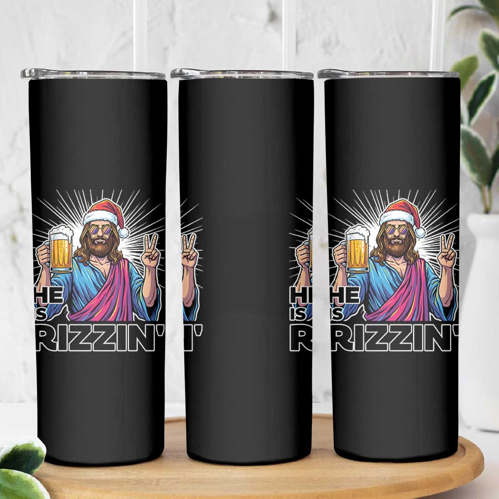 Jesus Christmas Skinny Tumbler Funny Drinking Beer Xmas Holiday - Wonder Print Shop