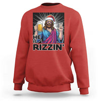 Jesus Christmas Sweatshirt Funny Drinking Beer Xmas Holiday - Wonder Print Shop