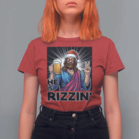 Jesus Christmas T Shirt For Women Funny Drinking Beer Xmas Holiday - Wonder Print Shop