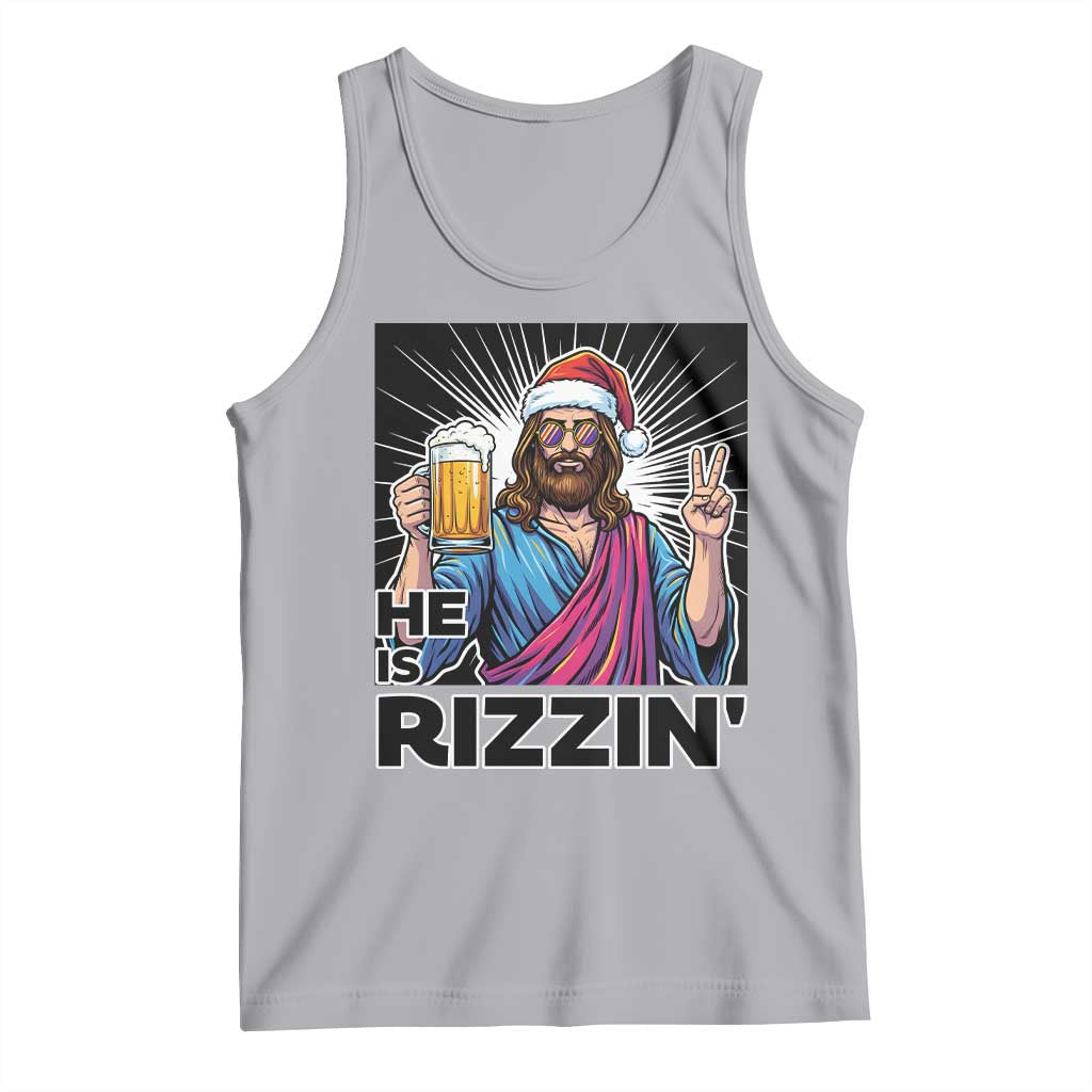Jesus Christmas Tank Top Funny Drinking Beer Xmas Holiday - Wonder Print Shop