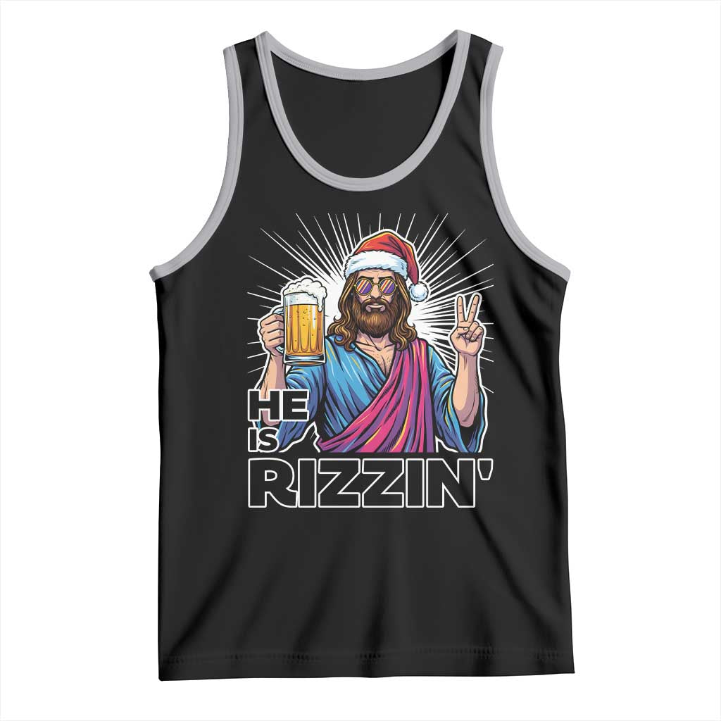 Jesus Christmas Tank Top Funny Drinking Beer Xmas Holiday - Wonder Print Shop