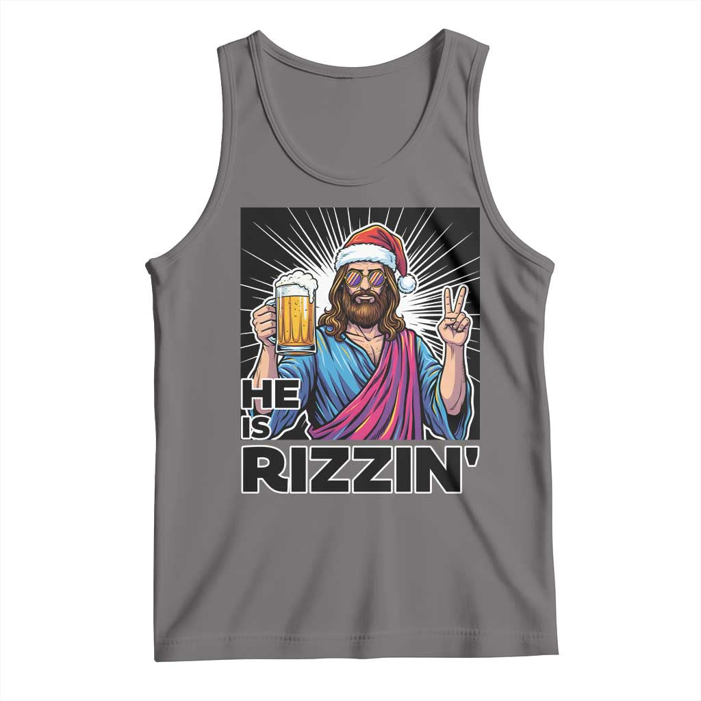 Jesus Christmas Tank Top Funny Drinking Beer Xmas Holiday - Wonder Print Shop