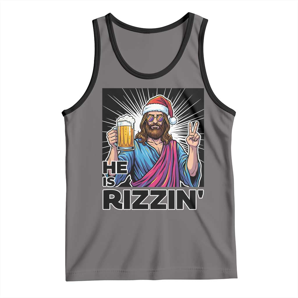 Jesus Christmas Tank Top Funny Drinking Beer Xmas Holiday - Wonder Print Shop