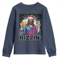 Jesus Christmas Youth Sweatshirt Funny Drinking Beer Xmas Holiday - Wonder Print Shop