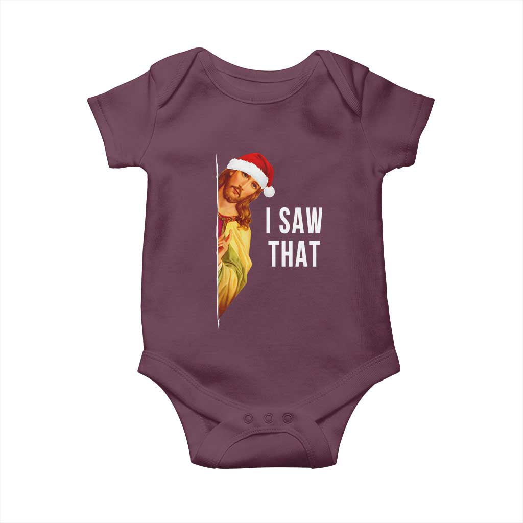 Jesus Christmas Meme Baby Onesie I Saw That - Wonder Print Shop