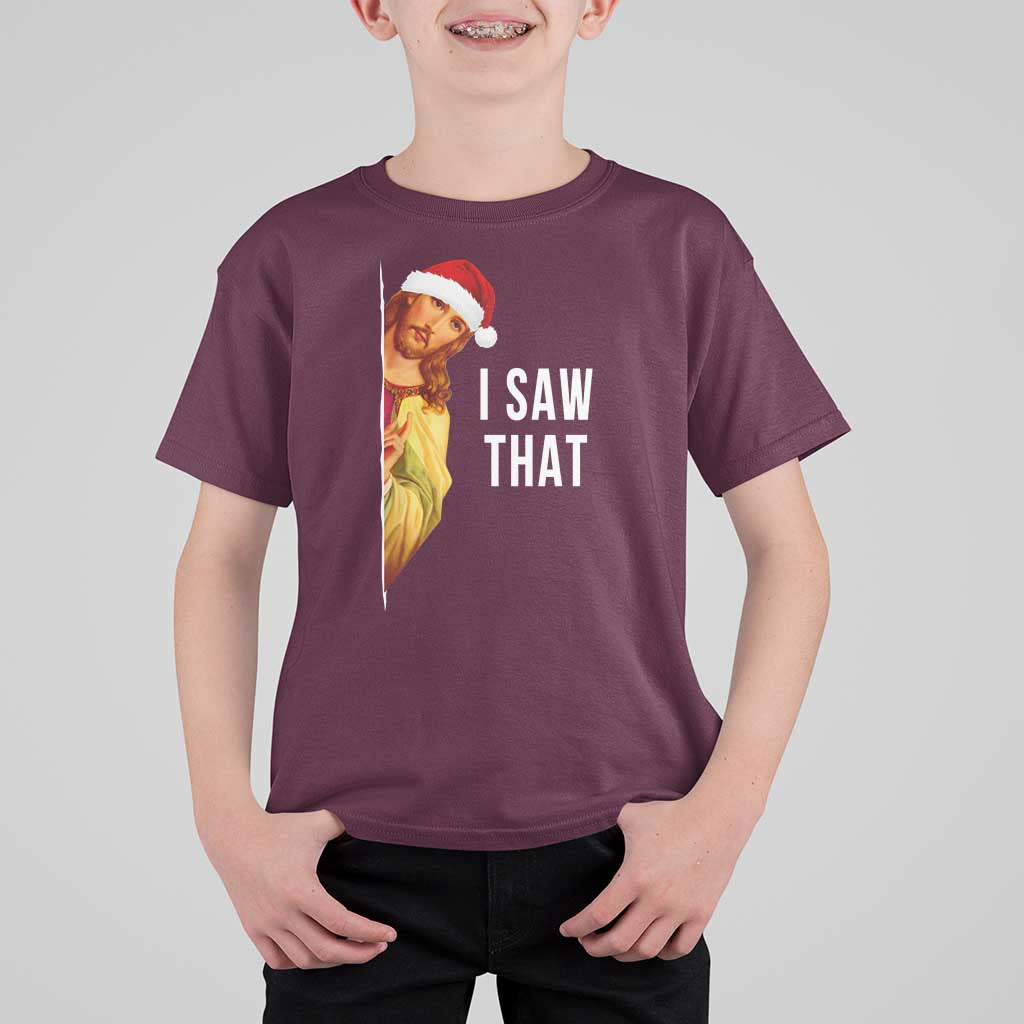 Jesus Christmas Meme T Shirt For Kid I Saw That - Wonder Print Shop