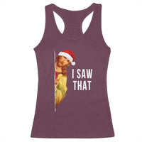Jesus Christmas Meme Racerback Tank Top I Saw That - Wonder Print Shop