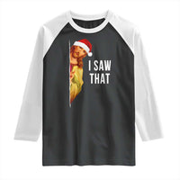 Jesus Christmas Meme Raglan Shirt I Saw That - Wonder Print Shop