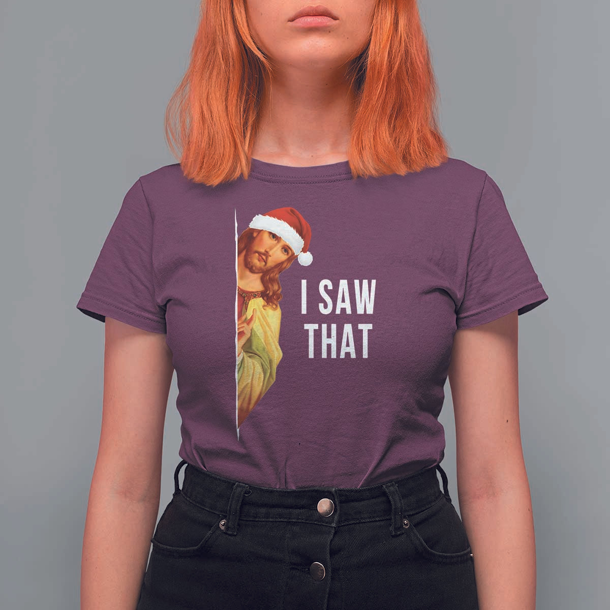 Jesus Christmas Meme T Shirt For Women I Saw That - Wonder Print Shop