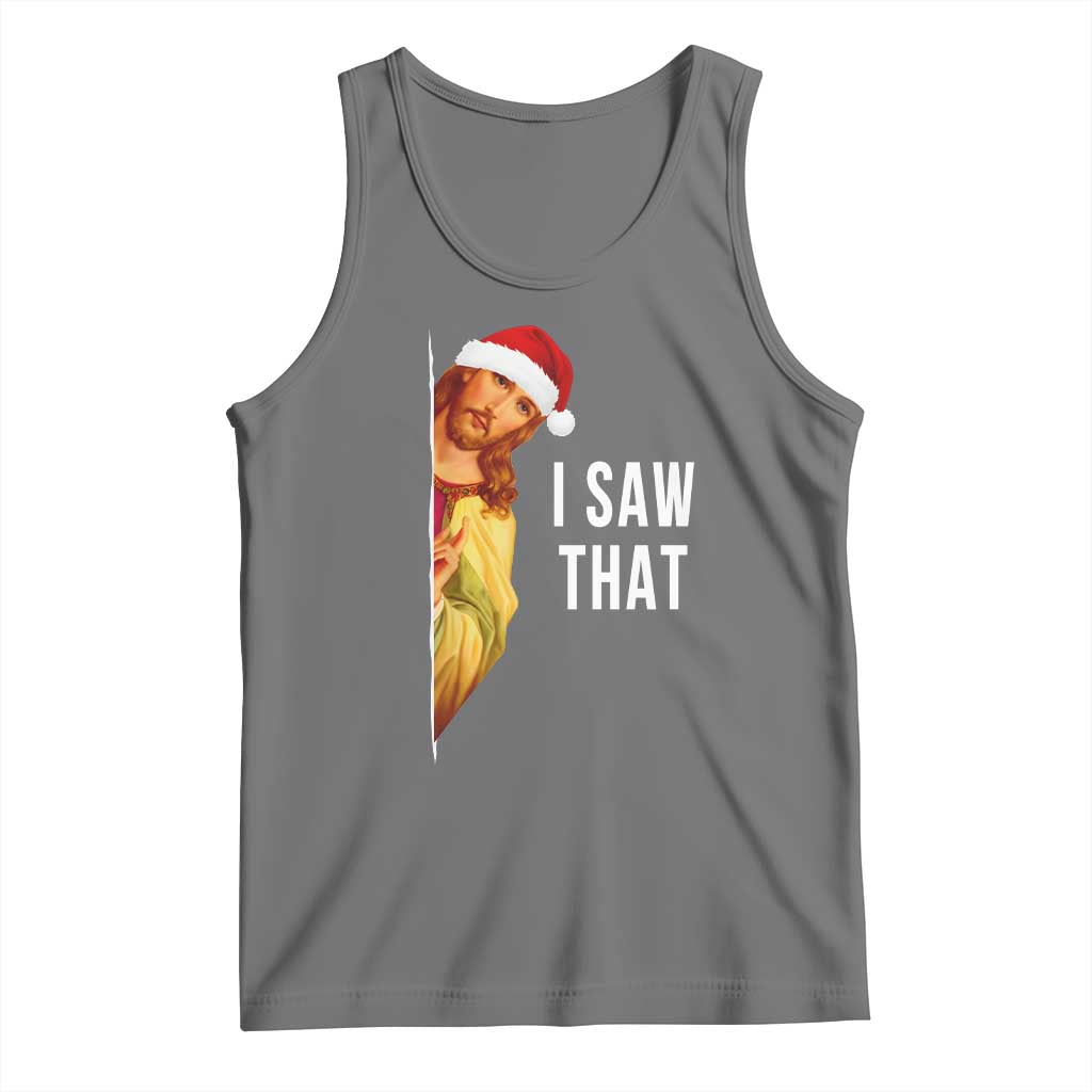 Jesus Christmas Meme Tank Top I Saw That - Wonder Print Shop