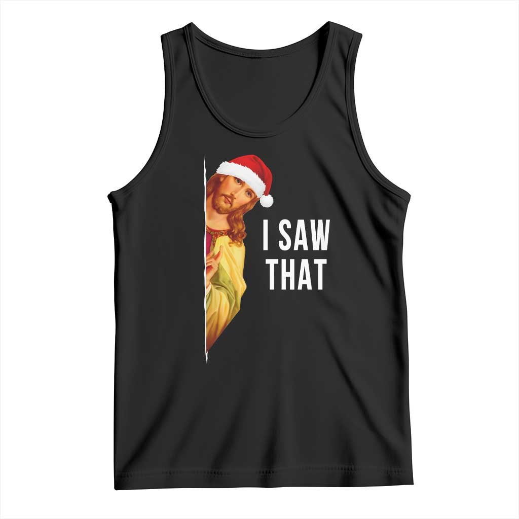 Jesus Christmas Meme Tank Top I Saw That - Wonder Print Shop