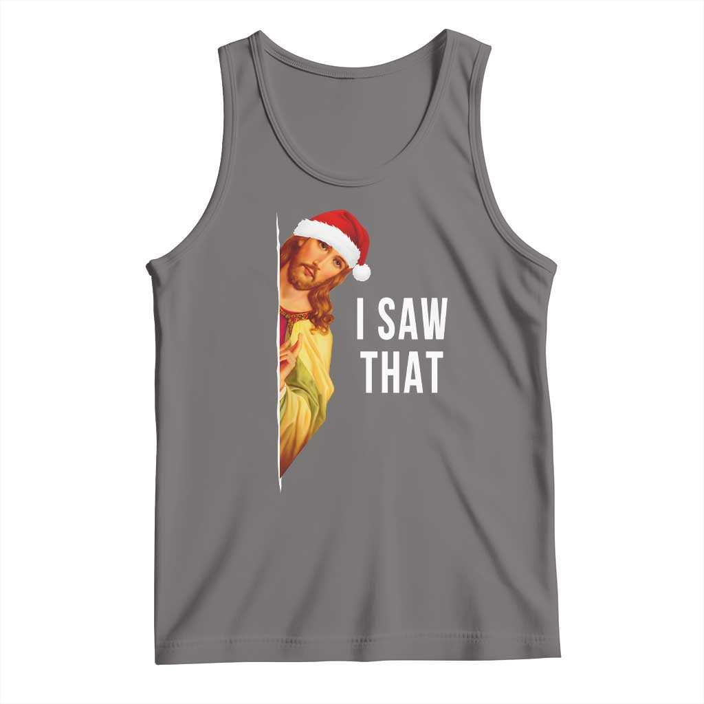 Jesus Christmas Meme Tank Top I Saw That - Wonder Print Shop
