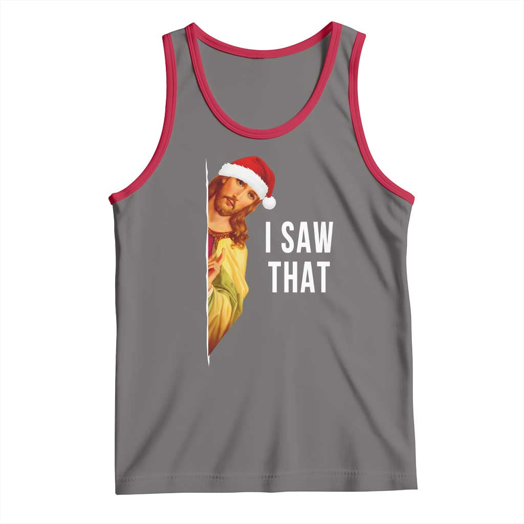 Jesus Christmas Meme Tank Top I Saw That - Wonder Print Shop