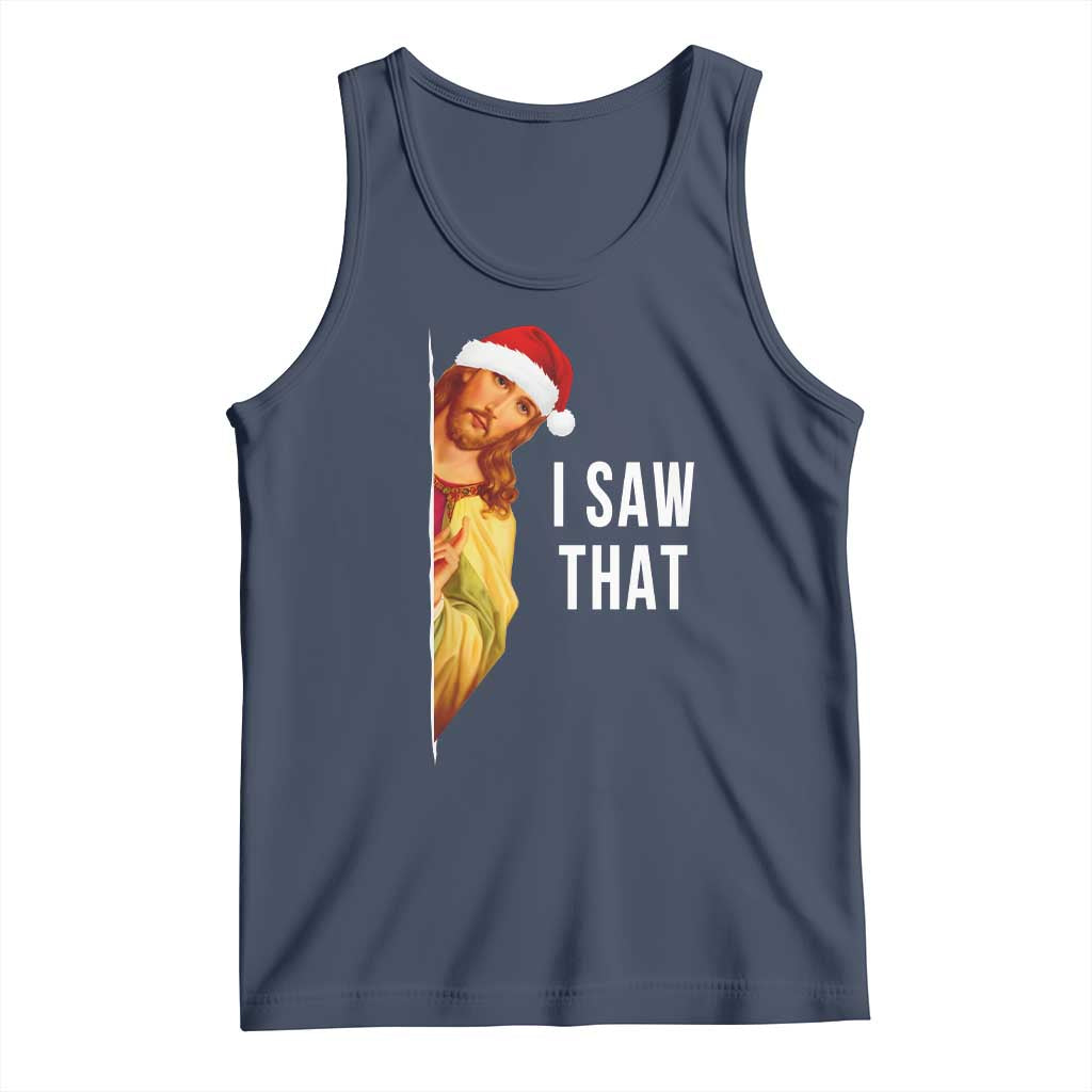Jesus Christmas Meme Tank Top I Saw That - Wonder Print Shop