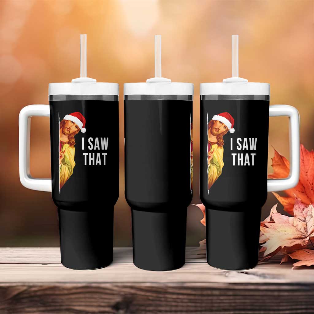 Jesus Christmas Meme Tumbler With Handle I Saw That - Wonder Print Shop