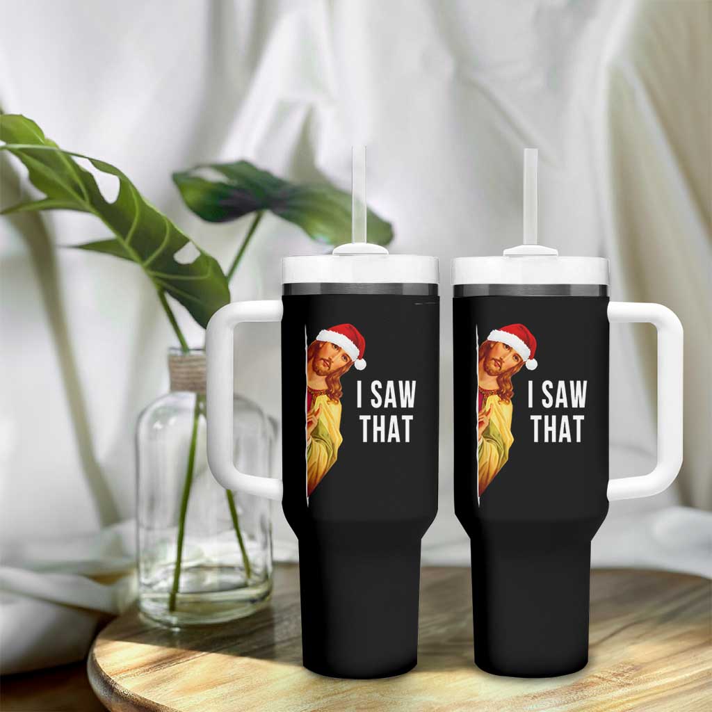 Jesus Christmas Meme Tumbler With Handle I Saw That - Wonder Print Shop