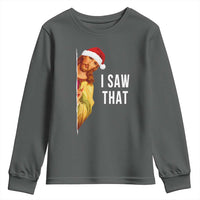 Jesus Christmas Meme Youth Sweatshirt I Saw That - Wonder Print Shop
