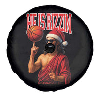 Jesus Basketball Christmas Spare Tire Cover He Is Rizzin - Wonder Print Shop