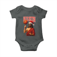Jesus Basketball Christmas Baby Onesie He Is Rizzin - Wonder Print Shop