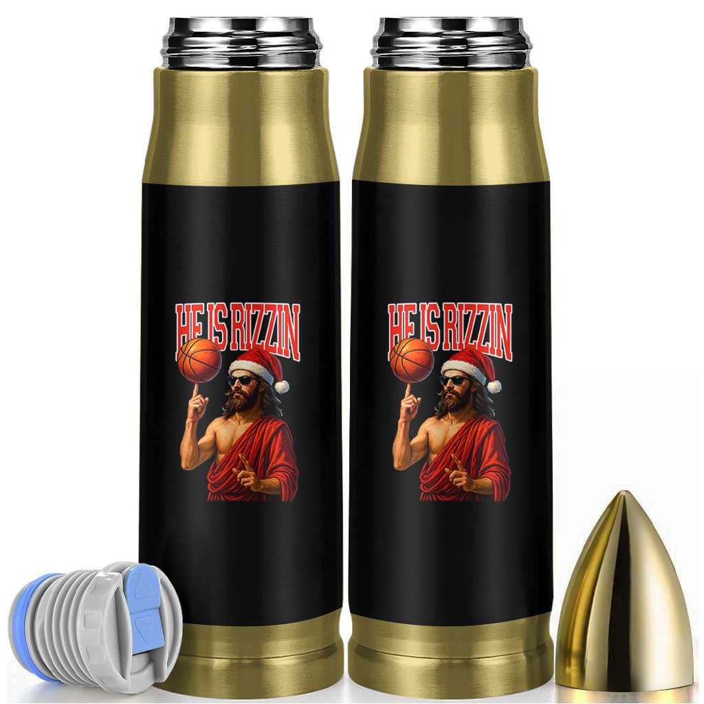 Jesus Basketball Christmas Bullet Tumbler He Is Rizzin - Wonder Print Shop