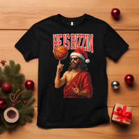 Jesus Basketball Christmas T Shirt He Is Rizzin - Wonder Print Shop