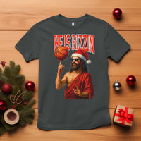 Jesus Basketball Christmas T Shirt He Is Rizzin - Wonder Print Shop