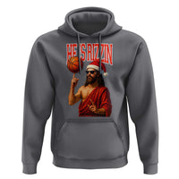 Jesus Basketball Christmas Hoodie He Is Rizzin - Wonder Print Shop