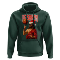 Jesus Basketball Christmas Hoodie He Is Rizzin - Wonder Print Shop