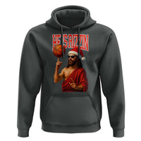 Jesus Basketball Christmas Hoodie He Is Rizzin - Wonder Print Shop