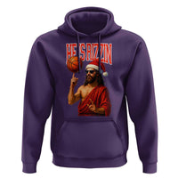 Jesus Basketball Christmas Hoodie He Is Rizzin - Wonder Print Shop