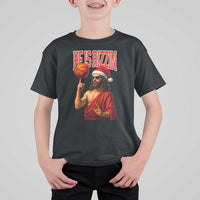Jesus Basketball Christmas T Shirt For Kid He Is Rizzin - Wonder Print Shop