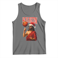 Jesus Basketball Christmas Tank Top He Is Rizzin - Wonder Print Shop