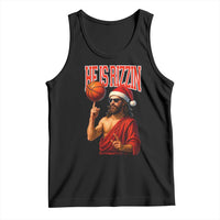 Jesus Basketball Christmas Tank Top He Is Rizzin - Wonder Print Shop