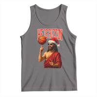 Jesus Basketball Christmas Tank Top He Is Rizzin - Wonder Print Shop