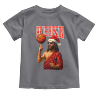 Jesus Basketball Christmas Toddler T Shirt He Is Rizzin - Wonder Print Shop