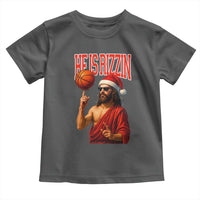 Jesus Basketball Christmas Toddler T Shirt He Is Rizzin - Wonder Print Shop