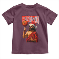 Jesus Basketball Christmas Toddler T Shirt He Is Rizzin - Wonder Print Shop